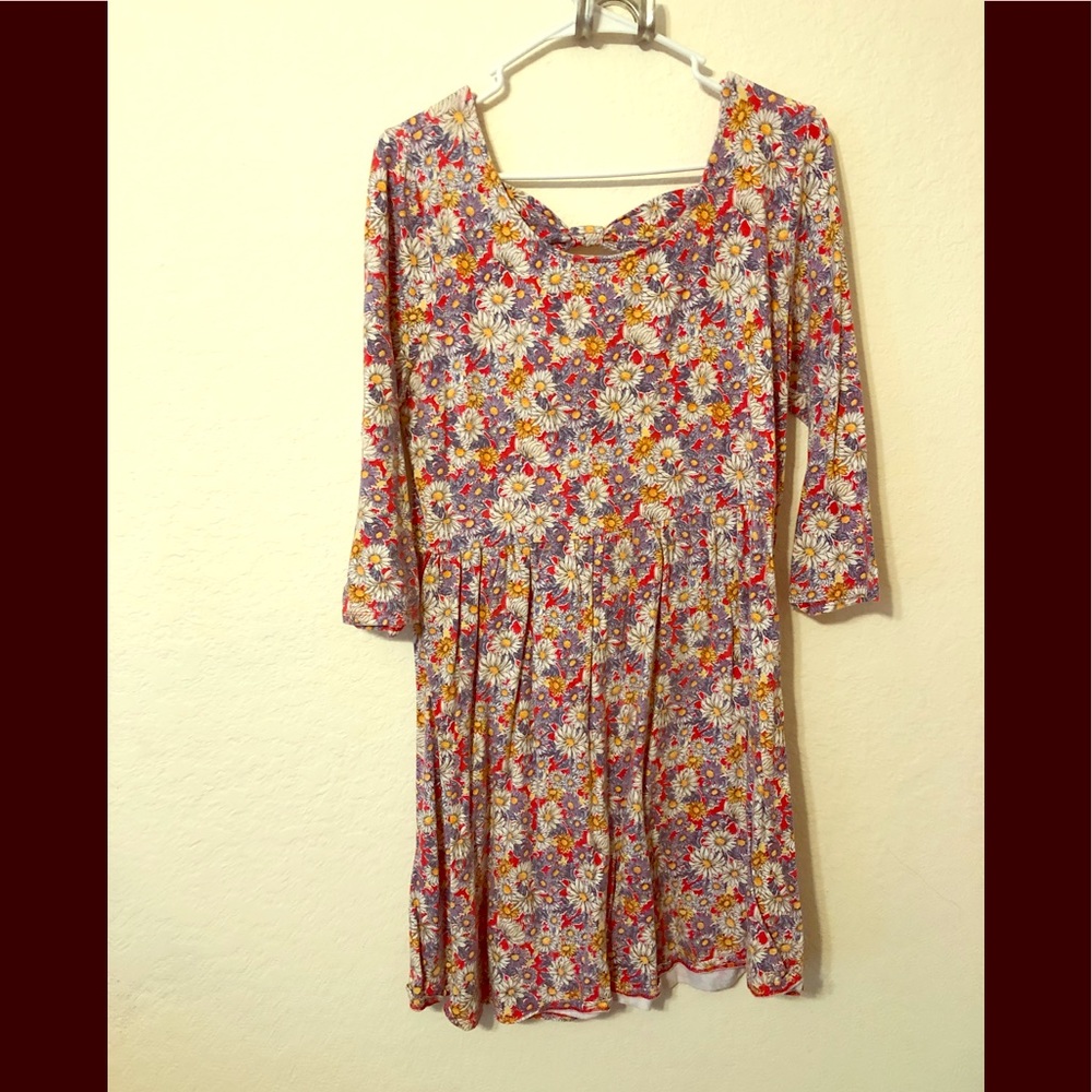 Fit and flare  open back dress